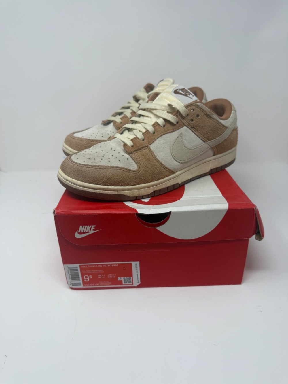 Nike Dunk Low Curry Men's Size 9.5 DD1390-100 Tan Brown Sneakers Shoes